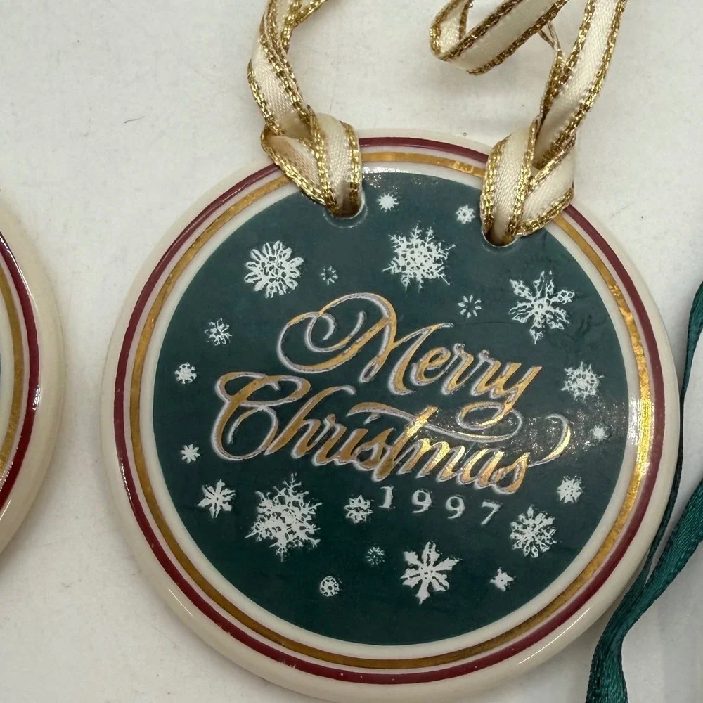 Longaberger VTG Christmas Tie‎ On Ornaments Pear Stockings lot of 4